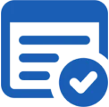 Document icon with a checkmark.